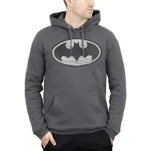 DC Comics Batman Dark Knight Hoodie Gray Size XXL
